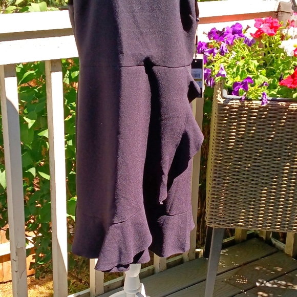 NWT Karl Lagerfeld Paris little black dress cascading ruffle skirt size … - Picture 2 of 7